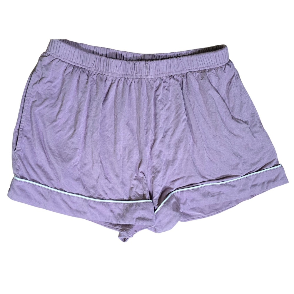 M BIRDY GREY Bamboo Pajama Shorts lilac purple Lettuce Trim Sleep Lounge SO SOFT